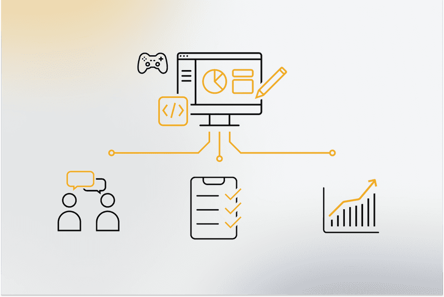Illustration - Gamification im Unternehmen Illustration - Gamification im Unternehmen