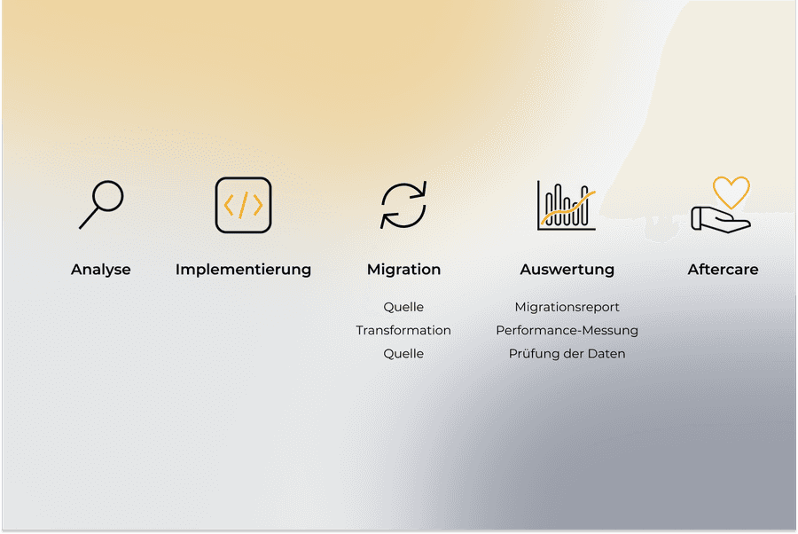 Datenmigration im Vorgehen - Illustration Datenmigration im Vorgehen - Illustration