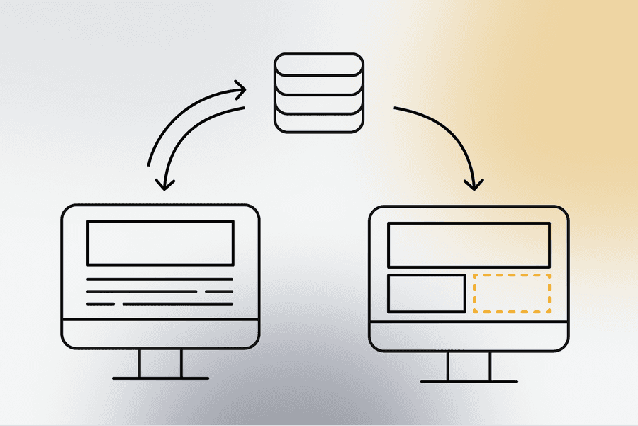 Datenmitnahme oder -Migration, Illustration